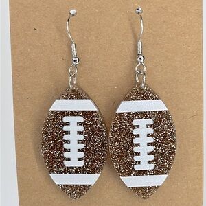 Acrylic Football Dangle Earrings